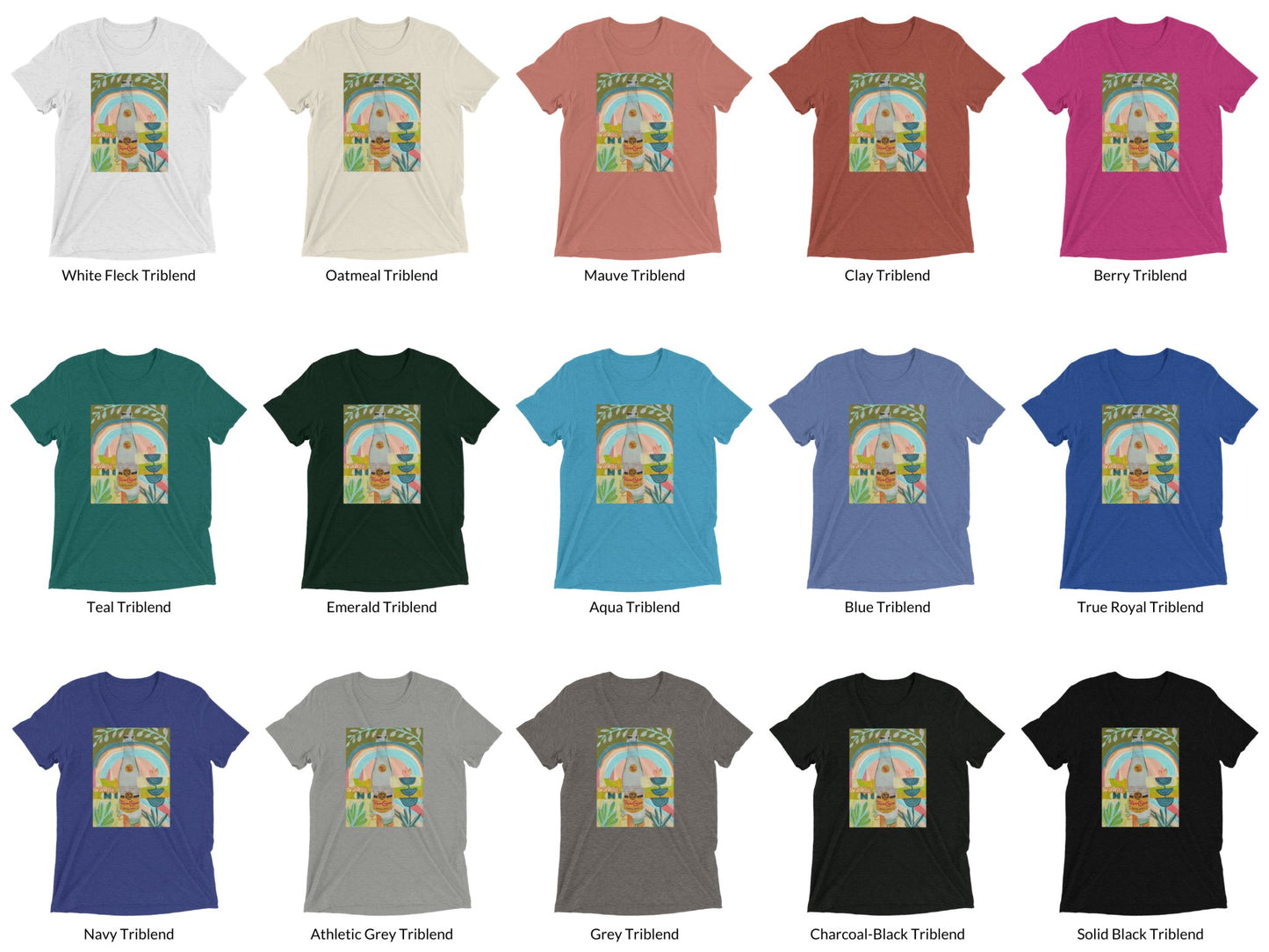 Texas Longhorn Rainbow Bluebonnets T-Shirt - El Baker Art