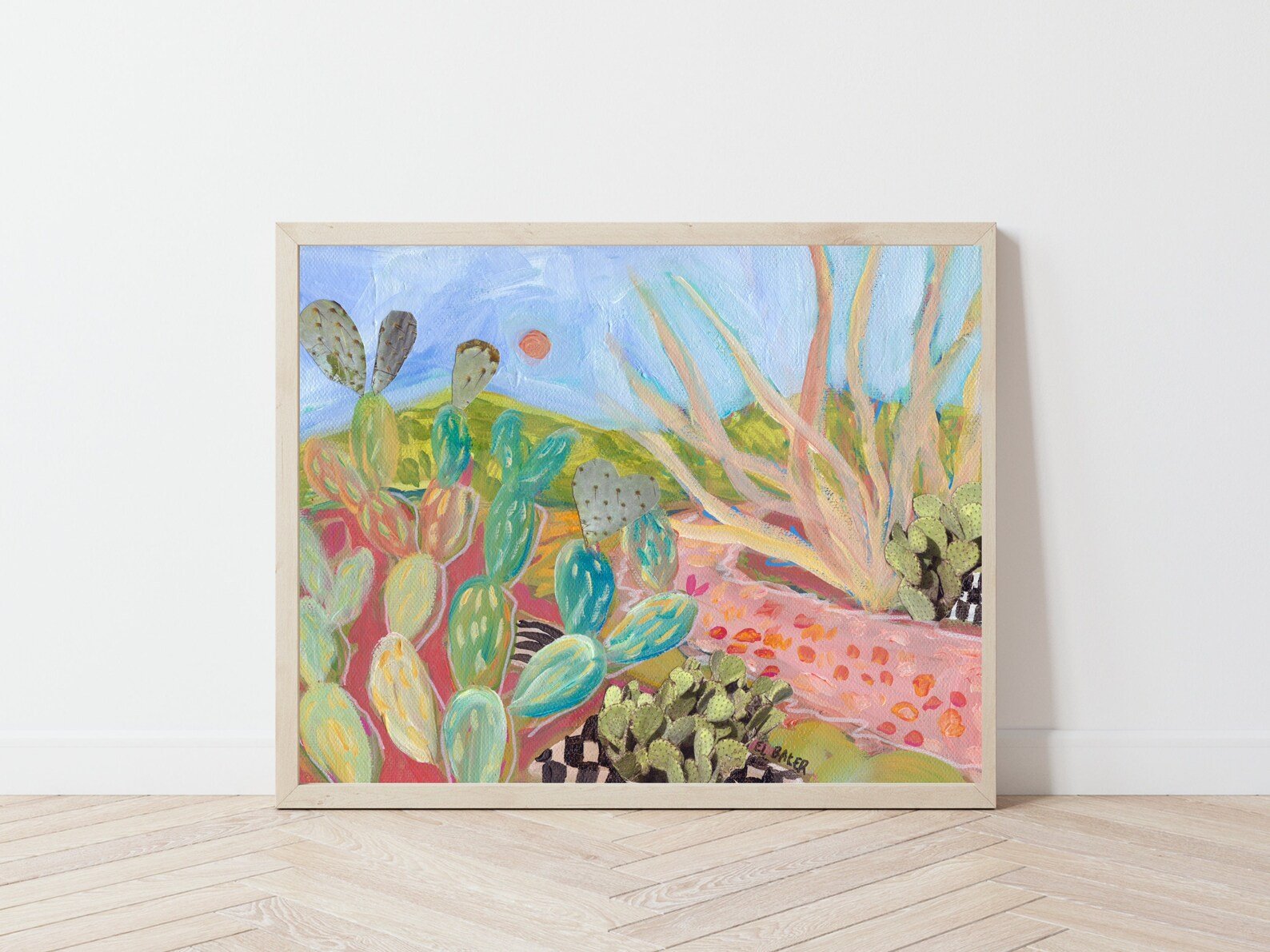 paintings of prickly pear cactus Prickly Pear Cactus Print