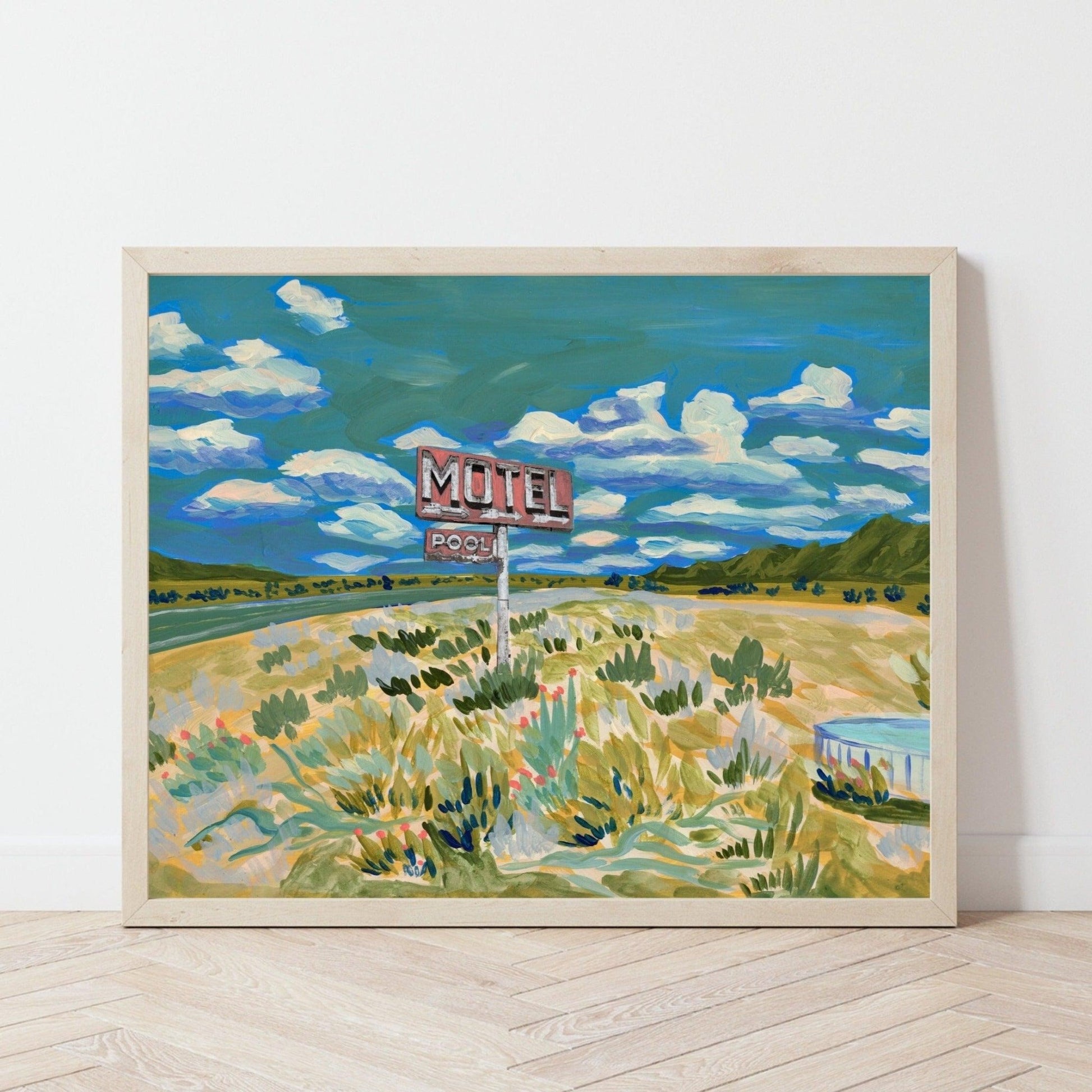 West Texas Motel Collage Print - El Baker Art