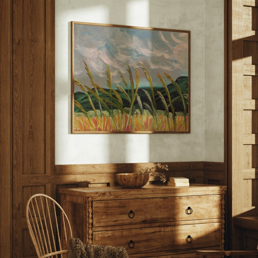 Wheat Farmhouse Style Print - El Baker Art