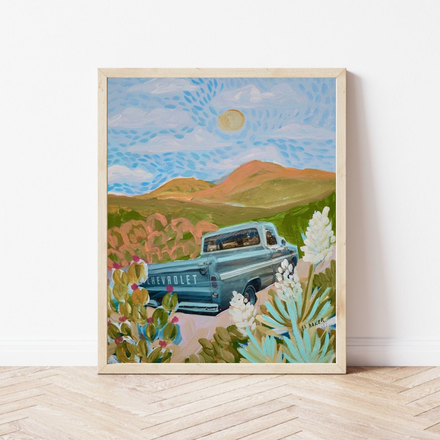 Vintage Truck West Texas Landscape Print