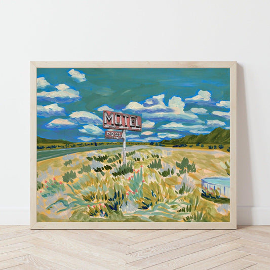West Texas Motel Collage Print