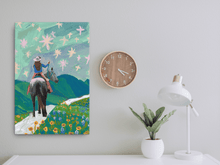 Load image into Gallery viewer, Texas Wildflowers Cowgirl Canvas Print
