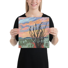Load image into Gallery viewer, West Texas Sunset Ocotillo Canvas Print
