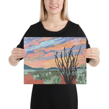 Load image into Gallery viewer, West Texas Sunset Ocotillo Canvas Print
