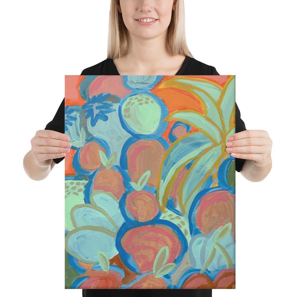 Abstract Fruit Impressionist Oranges Canvas Print