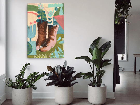 Texas Cowboy Boots Canvas Print
