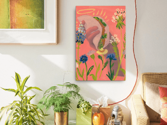 Colorful Wildflower Taco Canvas Print