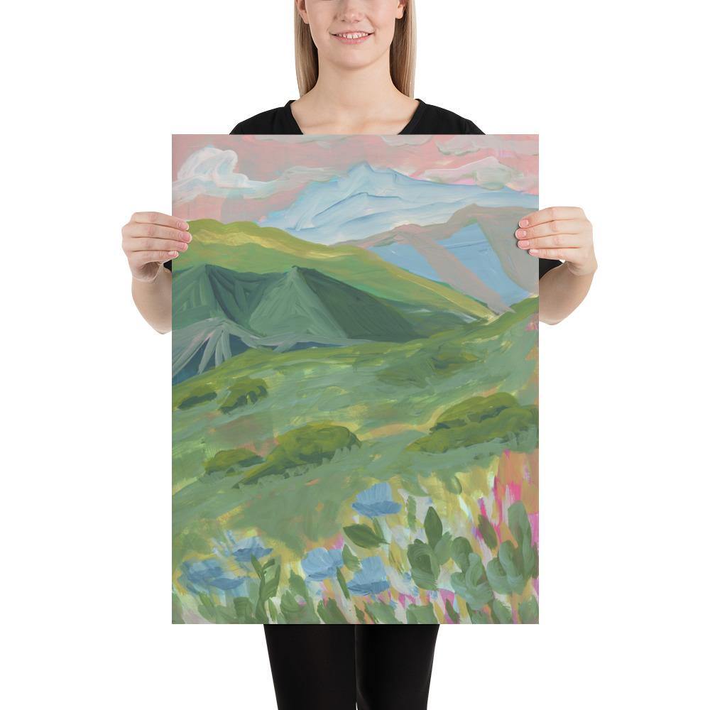 Colorado Pastel Mountain Landscape Print