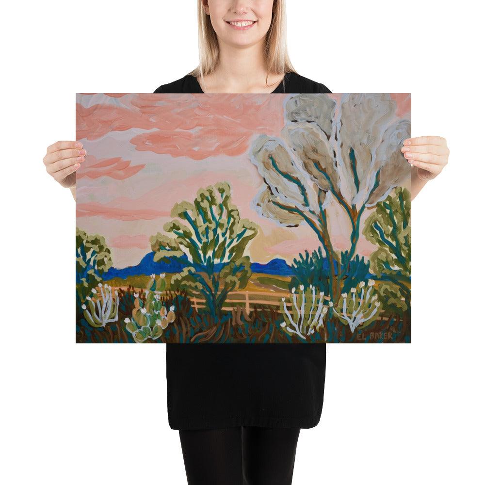 Texas Hill Country Ranch Sunset Print