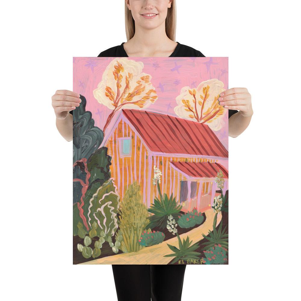 Colorful Hill Country Cottage Print