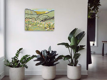Load image into Gallery viewer, Light Green Mountain Landscape Canvas Print
