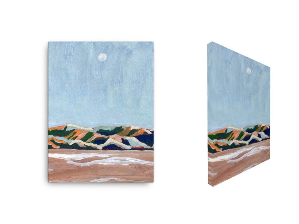 Neutral Abstract Mountain Landscape Canvas Print