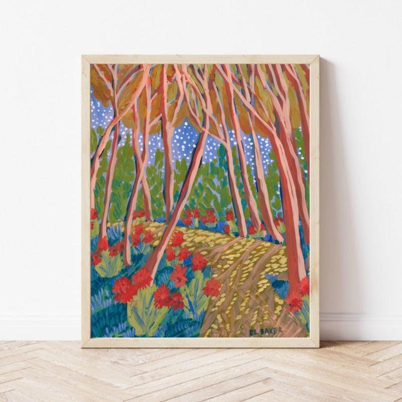 Abstract Nature Forest Print