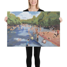 Load image into Gallery viewer, Barton Springs Swimming Austin Canvas Print

