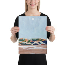 Load image into Gallery viewer, Neutral Abstract Mountain Landscape Canvas Print
