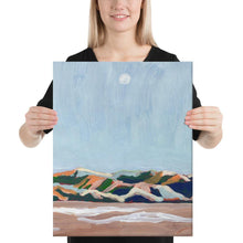 Load image into Gallery viewer, Neutral Abstract Mountain Landscape Canvas Print
